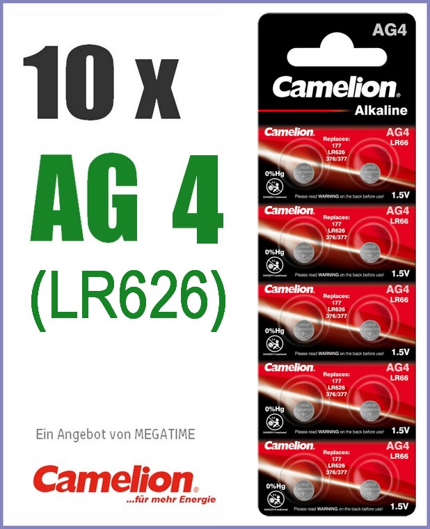 Knopfbatterien AG 4 /LR66 /LR626/377 Camelion 